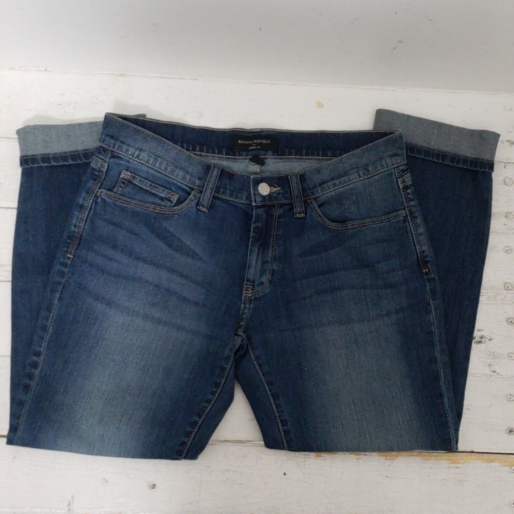 ❤ BANANA REPUBLIC SKINNY CROP CUFFED JEANS, 4/27R